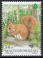 Hungary 1995 (MNH) (Mi 4344) -  Red Squirrel (Sciurus Vulgaris), Beetle, Forest - Rongeurs