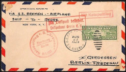 1929 Catapulte Post, A Letter From USA To Berlin - Posta Aerea & Zeppelin