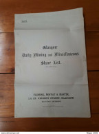 1906 SCOTLAND GLASGOW Daily Mining And Miscellaneous SHARE LIST - LISTINO BORSA - Mines