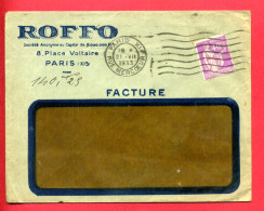 1933 - Enveloppe à Entête Des Ets ROFFO Paris - Verso "Pièces De Rechange Pour Machines Agricoles De Tous Systèmes" - Agriculture