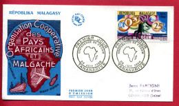 1966 - Madagascar - FDC - CONFERENCE DE L'OCAM - Oblitération De Tananarive - Tp N° 424 - Madagascar (1960-...)