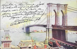 USA - EAST RIVER BRIDGE FROM BROOKLYN - ED. KOEHLER - 1907 - Bridges & Tunnels