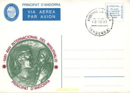 690504 MNH ANDORRA. Vegueria 1981 AÑO INTERNACIONAÑ DEL MINUSVALIDO - Vegueria Episcopal