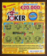 116 G, Lottery Tickets, Portugal, « Raspadinha », « Instant Lottery », « JOKER Pode Ganhar Até € 20.000 », Nº 552 - Billetes De Lotería