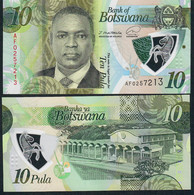 BOTSWANA NLP (= B130b ) 10 PULA  OBERTHUR FIDUCIAIRE  2020 (second Printer For This Note )  #AF    UNC. - Botswana