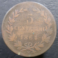 San Marino - 5 Centesimi 1864 - Gig. 37 (R) - KM# 1 - Saint-Marin