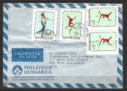 HONGRIE. Timbres De 1963 Sur Enveloppe Ayant Circulé. Patinage Artistique. - Patinage Artistique