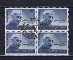 Indien 1964: Michel 373 Block Of Four Used, Gestempelt - Oblitérés