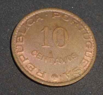 1961 Indes Portugaises Inde 10 Centavos Bronze 2 Gr - Inde