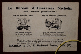 1920's CPA Ak Publicité Michelin Pub Illustrateur Voiture Pneus - Publicité
