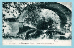 CP 58 - Champagne - Paysage Au Pont Des Trois Quartes - Tannay