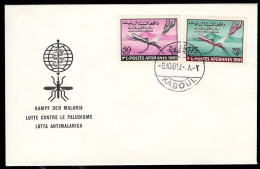 AFGHANISTAN(1961) Mosquito. Sprayer. Unaddressed FDC With Cachet For Mosquito Eradication Program. Scott Nos 518-9. - Afghanistan