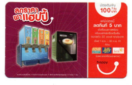 Café Coffee Nescafé Carte Prépayée Thaïlande  Card  (R 761) - Tailandia