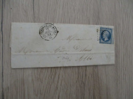 Collection Basses Pyrénées LETTRE TP 20c Bleu Napoléon 3 Cachet Perlé Sauveterre En Bearn Albi 31/07/1861 + 2834 Grille - 1853-1860 Napoléon III.