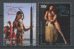 POLYNESIE 2022 N° 1292/1293 ** Neufs MNH Superbes Journée Internationale Du Droit Des Femmes Pêcheuse Danseuse Fishing - Nuevos