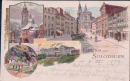 Gruss Aus Solothurn, Litho 4 Vues (9.11.1898) - Soleure
