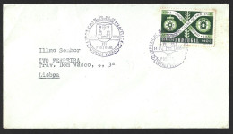 1ª Exposição Filatélica De Torres Vedras 1954. Logo Da Cidade. Selo 50 Anos Automóvel Clube Portugal - ACP. Exhibition O - Storia Postale