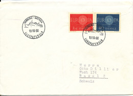 Sweden Cover EUROPAFERGEN Grenaa - Varberg 10-10-1960 With EUROPA CEPT Stamps Sent To Switzerland - Briefe U. Dokumente