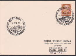 Gottleuba SSt. 24.3.37 Auf 3 Pfg. Hindenburg GA Mit Eingedruckter Adresse Abb. Augustusberg PP - Interi Postali Privati