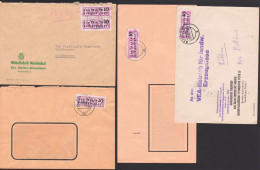 ZKD, Kreisaufdrucke Vier Briefe Mit EF Und MeF, Dabei 10, 20 Und 40 Pfg. Kreisaufdrucke 1305 Und 1604 - Covers & Documents