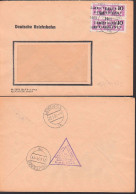 Delitzsch, Kreisaufdruck B10 (1403) 10 Pfg, (2) Deutsche Reichsbahn, Rs. Stempel EDS (Eisenbahndienstsache) - Covers & Documents
