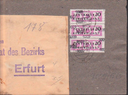 Sömmerda, Kreisaufdruck B15 (9009)  20 Pfg, (3) Auf Großem Briefstück Vom 15.11.57 - Covers & Documents