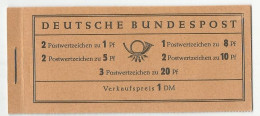 BRD Deutschland Germany Mi.MH4Y Markenheftchen Booklet MNH / ** 1960 (Postgebühren Stand 1.11.1959) - 1951-1970