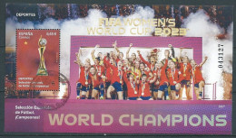 ESPAGNE SPANIEN SPAIN ESPAÑA 2023 SPANISH FOOTBALL TEAM CHAMPIONS! SELECCIÓN ESPAÑOLA ¡CAMPEONAS! USED ED HB-5715 - Used Stamps