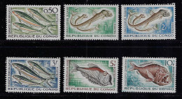 CONGO PEOPLE'S REP. 1961  SCOTT #96-101 MH - Unused Stamps