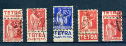 Publicité - TETRA - 4 X N° 283c + N° 365 - Used Stamps