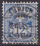 Ziffer 62B, 12 Rp.ultramarin  ZÜRICH PREDIGERPLATZ       1905 - Oblitérés