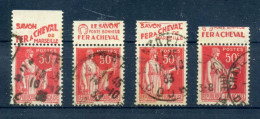 Publicité - SAVON FER A CHEVAL - 4 X N° 283c - Used Stamps