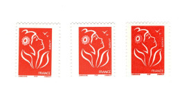 Lamouche TVP Rouge ITVF YT 3734 + 3734a Type I + II Avec Piquages Décalés. Pas Courants, Voir Scan. Cotes Maury >> 9 € - Unused Stamps