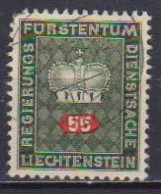 LIECHTENSTEIN 1950    SERVIZIO  CORONA E CIFRA  UNIF. 40  USATO  VF - Servizio