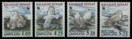 Grönland 1999 - Mi-Nr. 331-334 Y ** - MNH - Eulen / Owls - Neufs