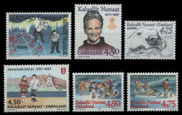 Grönland 1997 - Mi-Nr. 299 Y, 300 Y, 309, 312 & 313-314 Y ** - MNH - 5 Ausgaben - Neufs