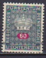 LIECHTENSTEIN 1950    SERVIZIO  CORONA E CIFRA  UNIF. 41  USATO  VF - Official