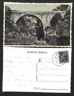 Postal Circulado Da 'Ponte De Avô Sobre O Rio Alva' 1957. Avô. Oliveira Do Hospital. Coimbra. 'Avô Bridge Over The Alva - Brieven En Documenten