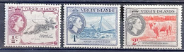 VIRGIN ISLANDS  - MH* - 1956 - # 115/117 - British Virgin Islands