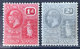 VIRGIN ISLANDS  - MH* - 1922 - # 54, 58 - British Virgin Islands