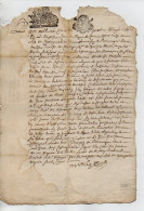 VP22.882 - Cachet De Généralité De TOULOUSE - Acte De 1686 - - Matasellos Generales