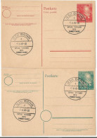 Germany Deutschland Bund BRD Complete Set Of 2 Postal Stationeries Mi.PSo1 & 2 Ganzsachen Special Cancel 7.9.1949 - Postkaarten - Gebruikt