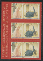 Mini Sheet With 3 Cinderellas: Annonciation Denmark 2003 - Erinnophilie
