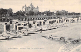 Zinnowitz (Usedom) Schwabe`s Hotel Und Westlicher Strand Gel.1907 - Zinnowitz