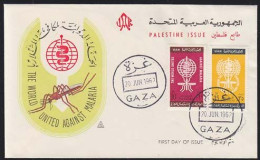 EGYPT(1962) Mosquito. Caduceus. Unaddressed FDC With Cachet For Mosquito Eradication Program. Scott Nos 551-2. Palestine - Brieven En Documenten