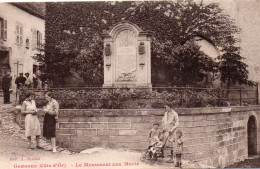 Gemeaux Animée Monument Aux Morts De La Grande Guerre Militaria Patriotique Propagande Honneur à Nos Soldats Conflit - Monuments Aux Morts