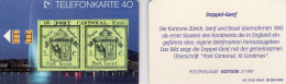 Doppel-Genf TK E02/1991 30.000Expl. ** 25€ Edition1 Kanton Genf In Der Schweiz TC History Stamps On Phonecard Of Germany - E-Series: Editionsausgabe Der Dt. Postreklame