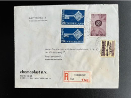 NETHERLANDS 1968 REGISTERED LETTER MIJDRECHT TO AMSTERDAM 05-08-1968 NEDERLAND AANGETEKEND - Briefe U. Dokumente