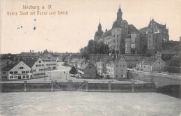 Neuburg A.Donau - Untere Stadt Mit Donau Und Schloß Gel.1916 - Neuburg