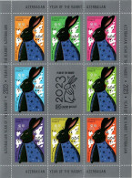 Azerbaijan 2023 . Year Of The Rabbit . M/S Of 8 + Label - Azerbaijan